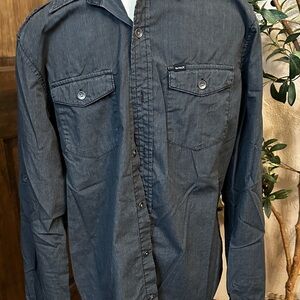 Mens Hurley Button Down Casual Dress Shirt M